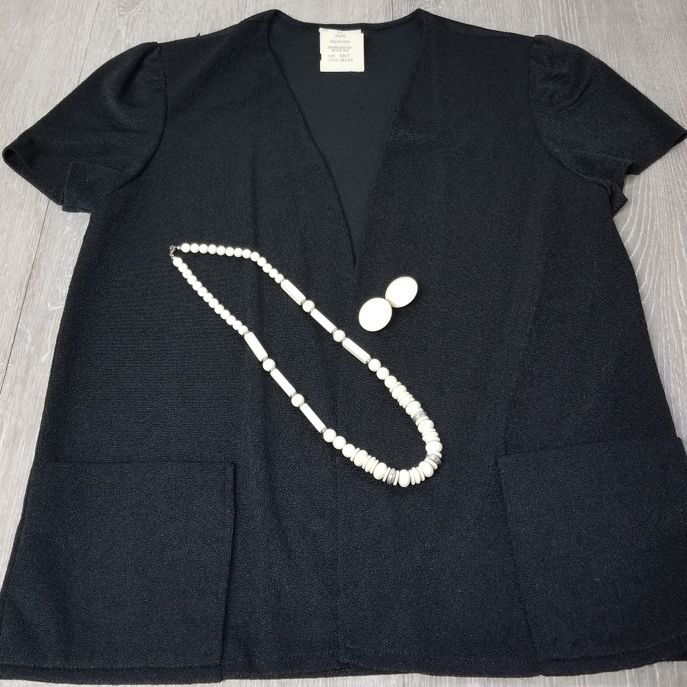 Vintage black dress with jacket - Picture 10 of 11